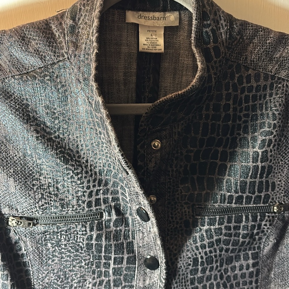 Dress Barn, Jacket, Alligator Pattern - image 2